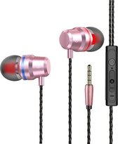 DrPhone SoundLUX® In-Ear Bekabelde Oordoppen met Jack Aansluiting – Earbuds – Hoge BASS – Hi-Res – Roze
