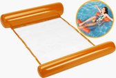 PrimeSummer Waterhangmat  - Luchtbed zwembad - Multifunctionele Opblaasbare Hangmat – Water Luchtbed – Loungebed Water – Zwembad Hangbed Luchtbed - Oranje