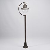 Lindby - Tuinpad verlichting - 1licht - ijzer, glas - H: 108 cm - E27 - roestbruin, helder