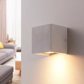 Lindby - wandlamp - 1licht - beton - H: 10 cm - GU10 - beton grijs