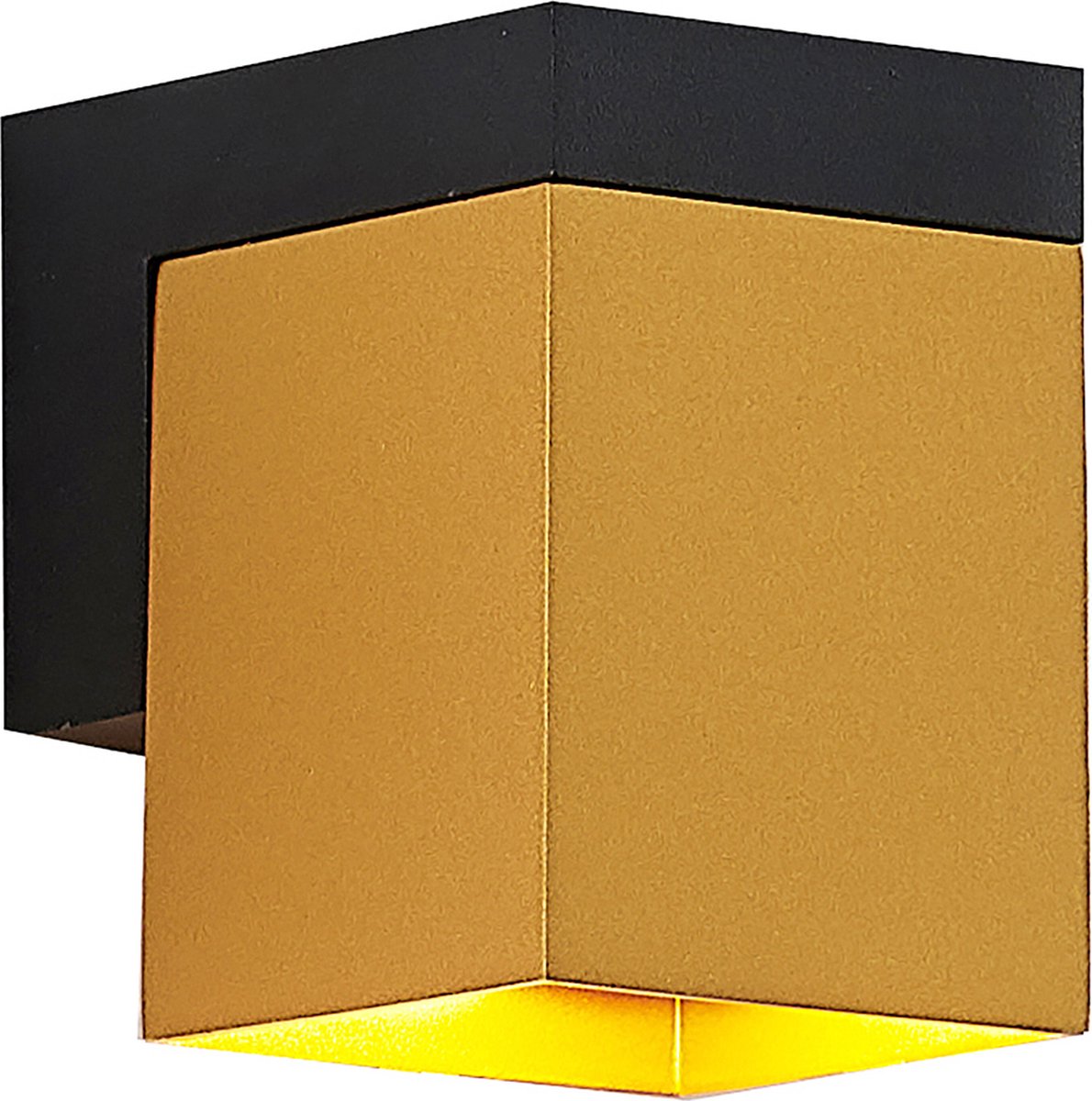 Arcchio - wandlamp - 1licht - aluminium - H: 7.5 cm - GU10 - zwart, goud