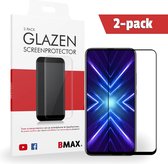 2-pack BMAX geschikt voor Honor 9X Screenprotector Full Cover / Gehard glas / Beschermglas / Tempered Glass / Glasplaatje / Telefoonbescherming / Plexiglas scherm / Plexiglas - Zwart