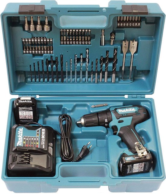 Makita HP333DSAX1 12V Li-Ion (klop)boor-/schroefmachine set - 2x accu - accessoireset