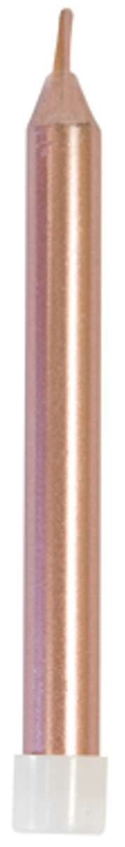 HOBI - 10 metallic roségouden verjaardagskaarsjes
