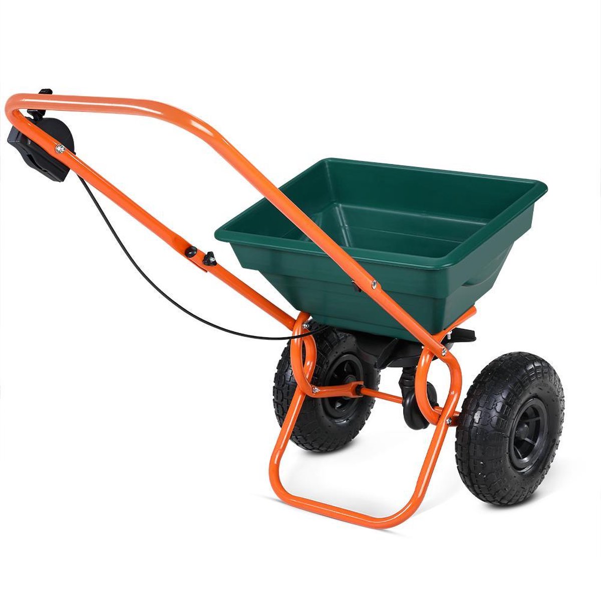Distributeur Engrais Sel Épandeur 20L Gardebruk - Sel Engrais Graines Grandes Roues Réglage Quantité épandage