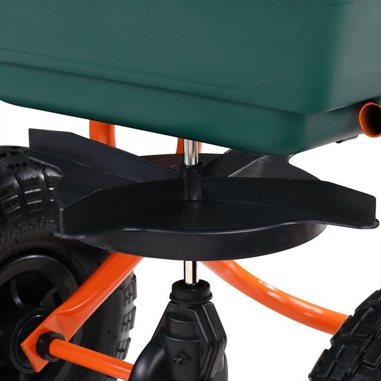 Gardebruk Strooiwagen 20L - Instelbaar Luchtband - Groen Oranje van Merkloos	 — afbeelding 4