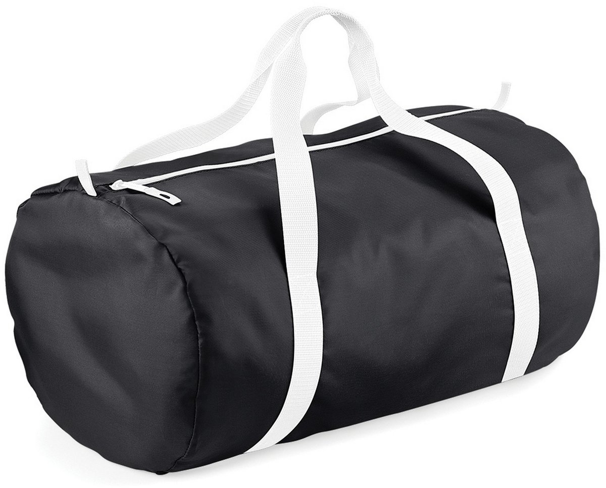 BagBase Packaway Vatzak / Duffle Waterbestendige Reiszak (32 Liter) (Pakket van 2) (Zwart / Wit)