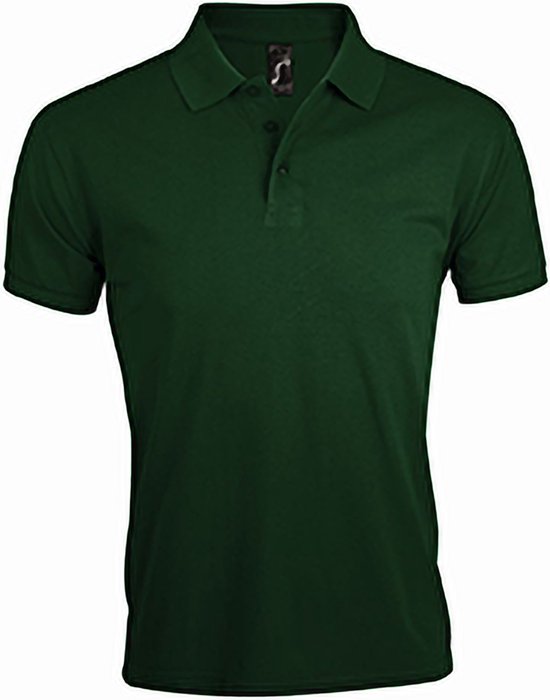 SOLS Heren Prime Pique Poloshirt met korte mouwen (Fles groen)