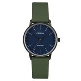 Prisma Horloge P.2093.861E blauw/zwart - leder groen 5 ATM