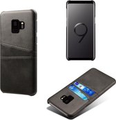 Samsung Galaxy S9 Telefoonhoesje | PU Leren Back Cover | Pasjeshouder | Zwart