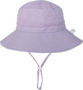 Zonnehoedje paars effen baby meisje dreumes (3-24 maanden) - zomer hoed - 46-50 cm