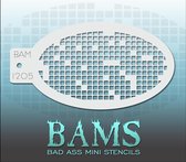 Bad Ass Stencil Nr. 1205 - BAM1205 - Schmink sjabloon - Bad Ass mini - Geschikt voor schmink en airbrush