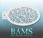 Bad Ass Stencil Nr. 1318 - BAM1318 - Schmink sjabloon - Bad Ass mini - Geschikt voor schmink en airbrush
