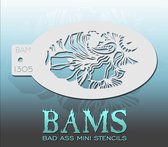 Bad Ass Stencil Nr. 1305 - BAM1305 - Schmink sjabloon - Bad Ass mini - Geschikt voor schmink en airbrush
