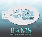 Bad Ass Stencil Nr. 2022 - BAM2022 - Schmink sjabloon - Bad Ass mini - Geschikt voor schmink en airbrush