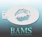 Bad Ass Stencil Nr. 4002 - BAM4002 - Schmink sjabloon - Bad Ass mini - Geschikt voor schmink en airbrush