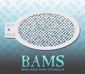 Bad Ass Stencil Nr. 2013 - BAM2013 - Schmink sjabloon - Bad Ass mini - Geschikt voor schmink en airbrush