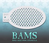 Bad Ass Stencil Nr. 2016 - BAM2016 - Schmink sjabloon - Bad Ass mini - Geschikt voor schmink en airbrush