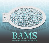 Bad Ass Stencil Nr. 4005 - BAM4005 - Schmink sjabloon - Bad Ass mini - Geschikt voor schmink en airbrush