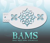 Bad Ass Stencil Nr. 2002 - BAM2002 - Schmink sjabloon - Bad Ass mini - Geschikt voor schmink en airbrush