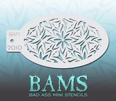 Bad Ass Stencil Nr. 2010 - BAM2010 - Schmink sjabloon - Bad Ass mini - Geschikt voor schmink en airbrush