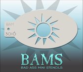 Bad Ass Stencil Nr. 3016 - BAM3016 - Schmink sjabloon - Bad Ass mini - Geschikt voor schmink en airbrush