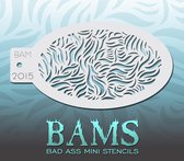 Bad Ass Stencil Nr. 2015 - BAM2015 - Schmink sjabloon - Bad Ass mini - Geschikt voor schmink en airbrush