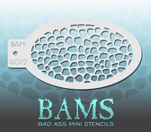 Bad Ass Stencil Nr. 4012 - BAM4012 - Schmink sjabloon - Bad Ass mini - Geschikt voor schmink en airbrush