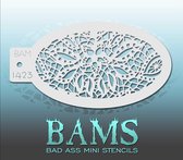 Bad Ass Stencil Nr. 1423 - BAM1423 - Schmink sjabloon - Bad Ass mini - Geschikt voor schmink en airbrush
