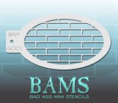 Bad Ass Stencil Nr. 4001 - BAM4001 - Schmink sjabloon - Bad Ass mini - Geschikt voor schmink en airbrush
