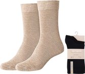 Camano Silky Feeling sokken unisex 35/38 Beige mel. 2 PACK naadloos zonder knellende elastiek