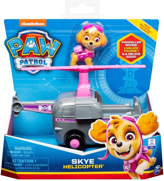 PAW Patrol LA PAT' PATROUILLE - VÉHICULE + FIGURINE STELLA - Véhicule de 15 cm Avec 1 Figurine À Collectionner Pat' Patrouille - - 6061800 - Jouet Enfant 3 Ans et +