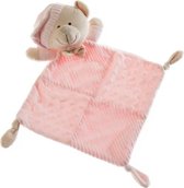 Gamberritos Knuffeldoekje Beertje 23 X 23 Cm Pluche Roze