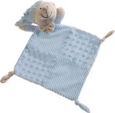 Gamberritos Knuffeldoekje Beertje 23 X 23 Cm Pluche Blauw