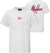 Malelions Junior Double Signature T-Shirt - White/Red