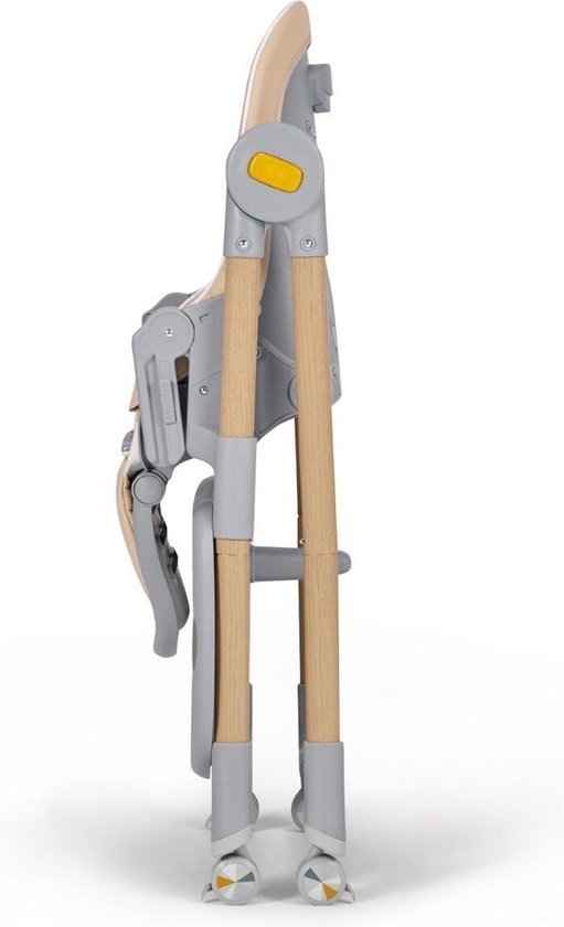 Kinderkraft LASTREE - 2-in-1 Wipstoel en Kinderstoel - 5 Hoogte-instellingen - Inclusief Speeltjes - Makkelijk te Reinigen - Tot 15 kg - Beige — afbeelding 3