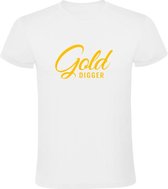 Gold Digger Heren t-shirt | golddigger | miljonair | goud | geld | Wit