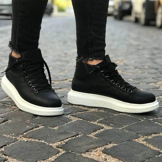 Chekich Heren Sneaker - zwart - hoge sneakers - schoenen - comfortabele - CH258 - maat 43