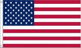 3x stuks mini vlag USA/Amerika 60 x 90 cm - Amerikaanse feestartikelen/versieringen