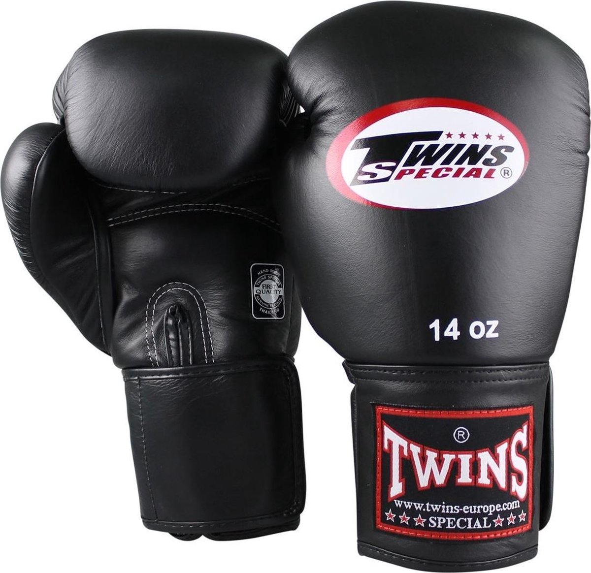 Gant de boxe Twins (kick) court Velcro Noir 16 oz | bol.com