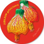Tallies Cards - kadokaartjes  - bloemenkaartjes - Jubileum - Flowerpower - set van 5 kaarten - jubileum - mijlpaal - 100% Duurzaam