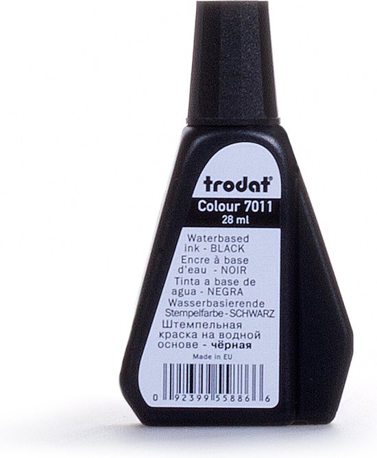 Trodat 7011 navul stempelinkt voor inktkussens 28 ml. - zwart
