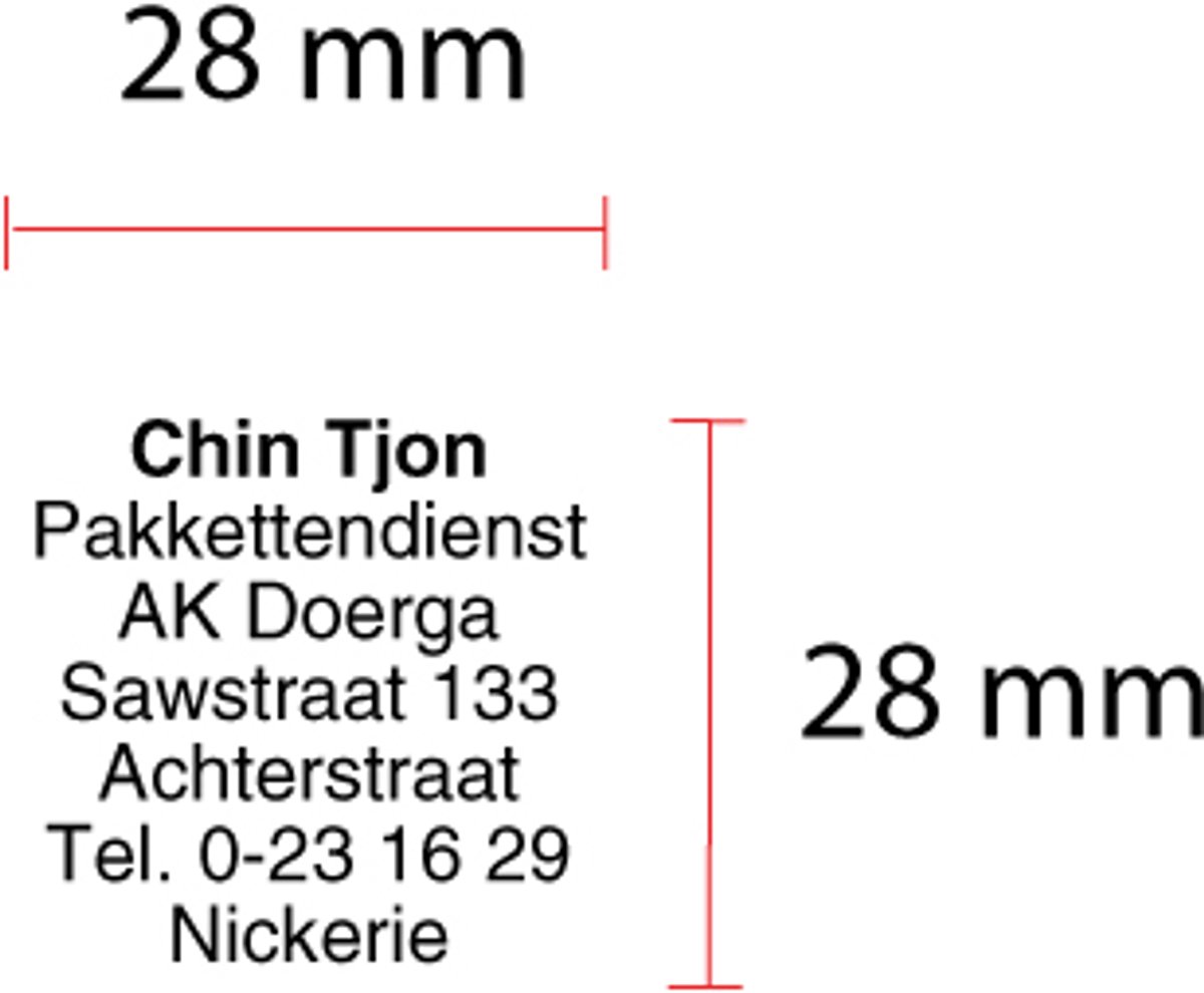 Tekstplaatje Trodat Printy 4923