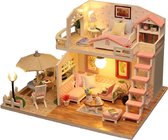 Crafts&Co Modelbouwpakket Miniatuur Poppenhuis - Roze Kamer