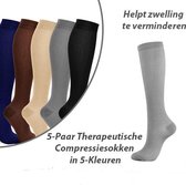 5-Paar Therapeutische Compressiesokken in 5-Kleuren 36-41