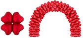 Folieballonnen ballonboog Hartvorm Rood (10 stuks)