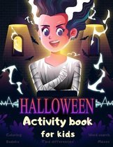 Halloween Activity Book Coloring Mazes Sudoku Word search Find differences for Kids