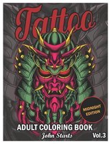 Tattoo Adult Coloring Book Midnight Edition