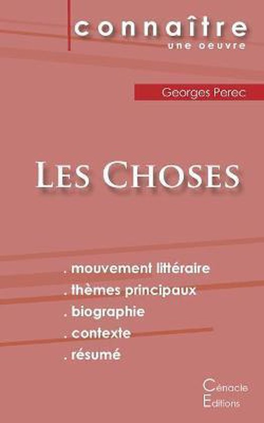 Fiche de lecture Les Choses de Georges Perec (Analyse litté ... - cover