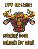 100 designs coloring book animals for adult